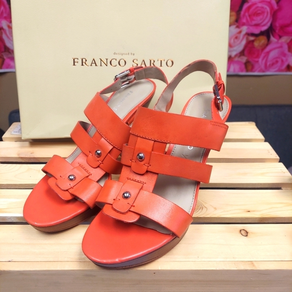 Franco Sarto Women's L-Milena Coral Le Sandal with 4"Heel. Used 2 times Size 9.5